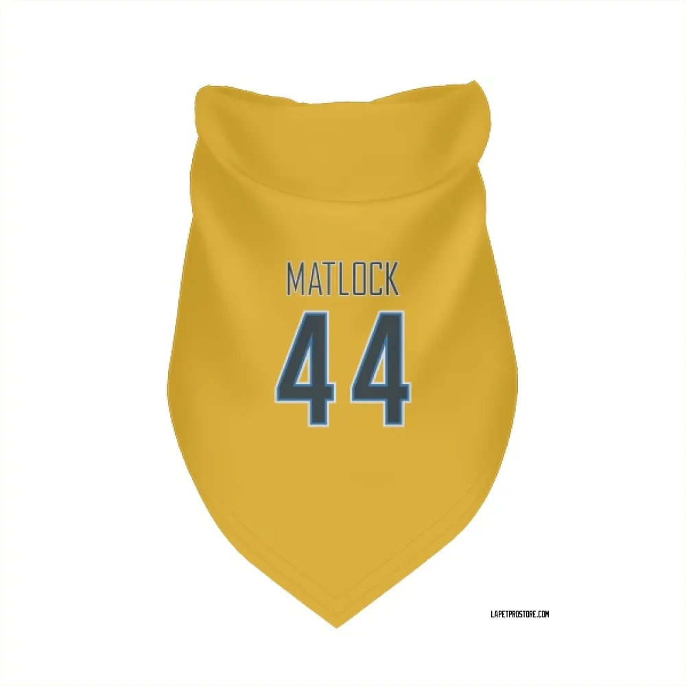 Los Angeles Chargers Scott Matlock Gold Pet Bandana for Dog & Cat