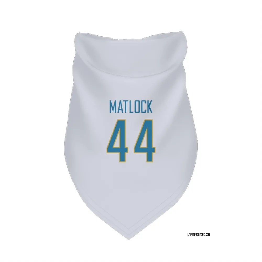 Los Angeles Chargers Scott Matlock White Pet Bandana for Dog & Cat