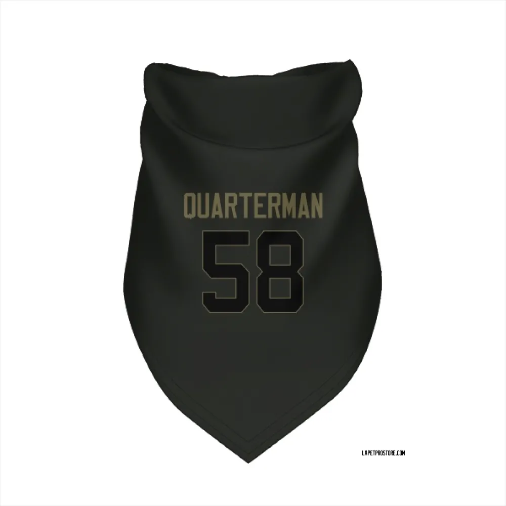 Los Angeles Chargers Shaq Quarterman Black Service Pet Bandana for Dog & Cat