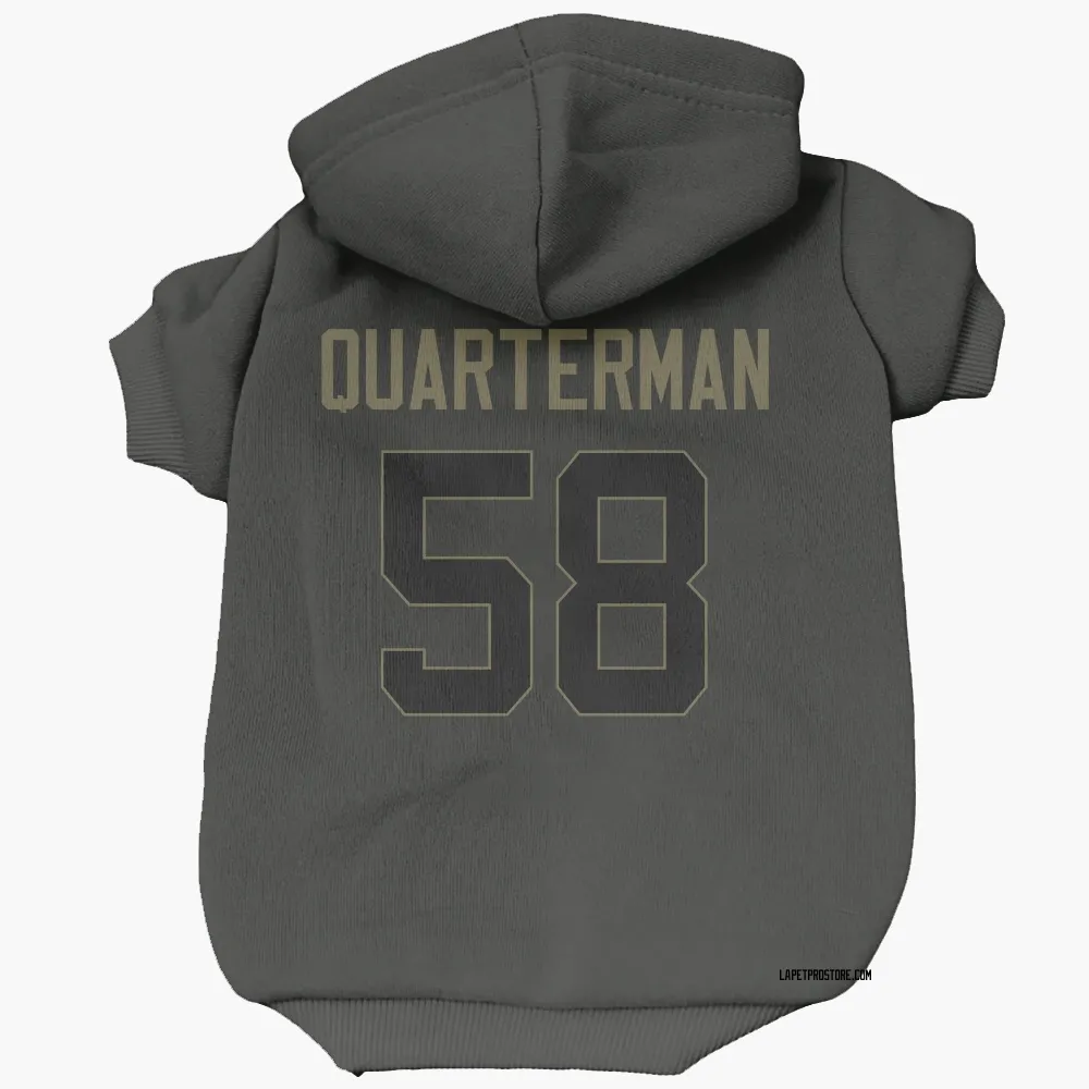 Los Angeles Chargers Shaq Quarterman Black Service Pet Hoodie for Dog & Cat