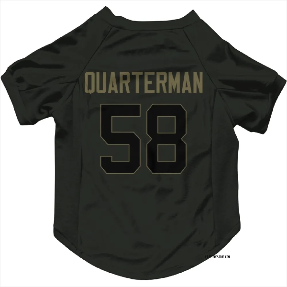Los Angeles Chargers Shaq Quarterman Black Service Pet Jersey for Dog & Cat