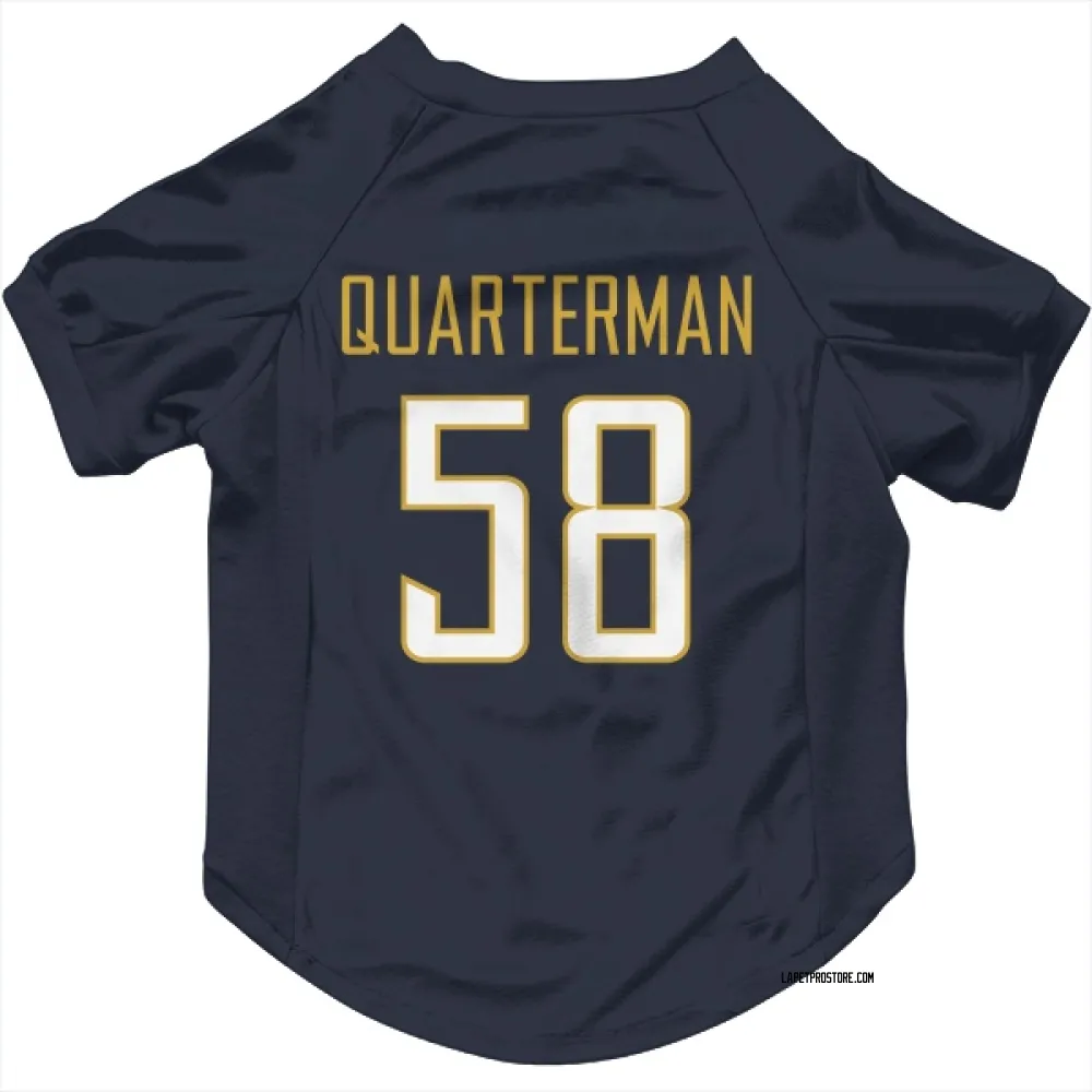 Los Angeles Chargers Shaq Quarterman Navy Pet Jersey for Dog & Cat