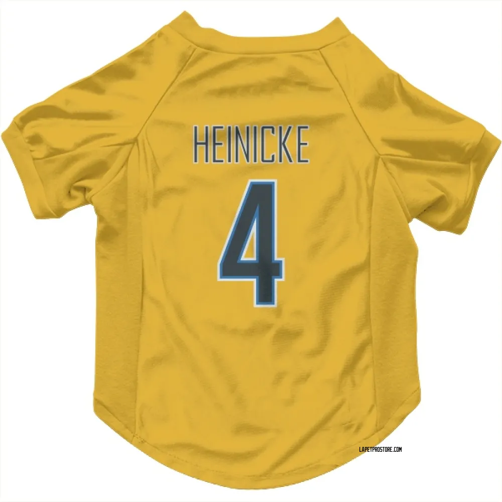 Los Angeles Chargers Taylor Heinicke Gold Pet Jersey for Dog & Cat
