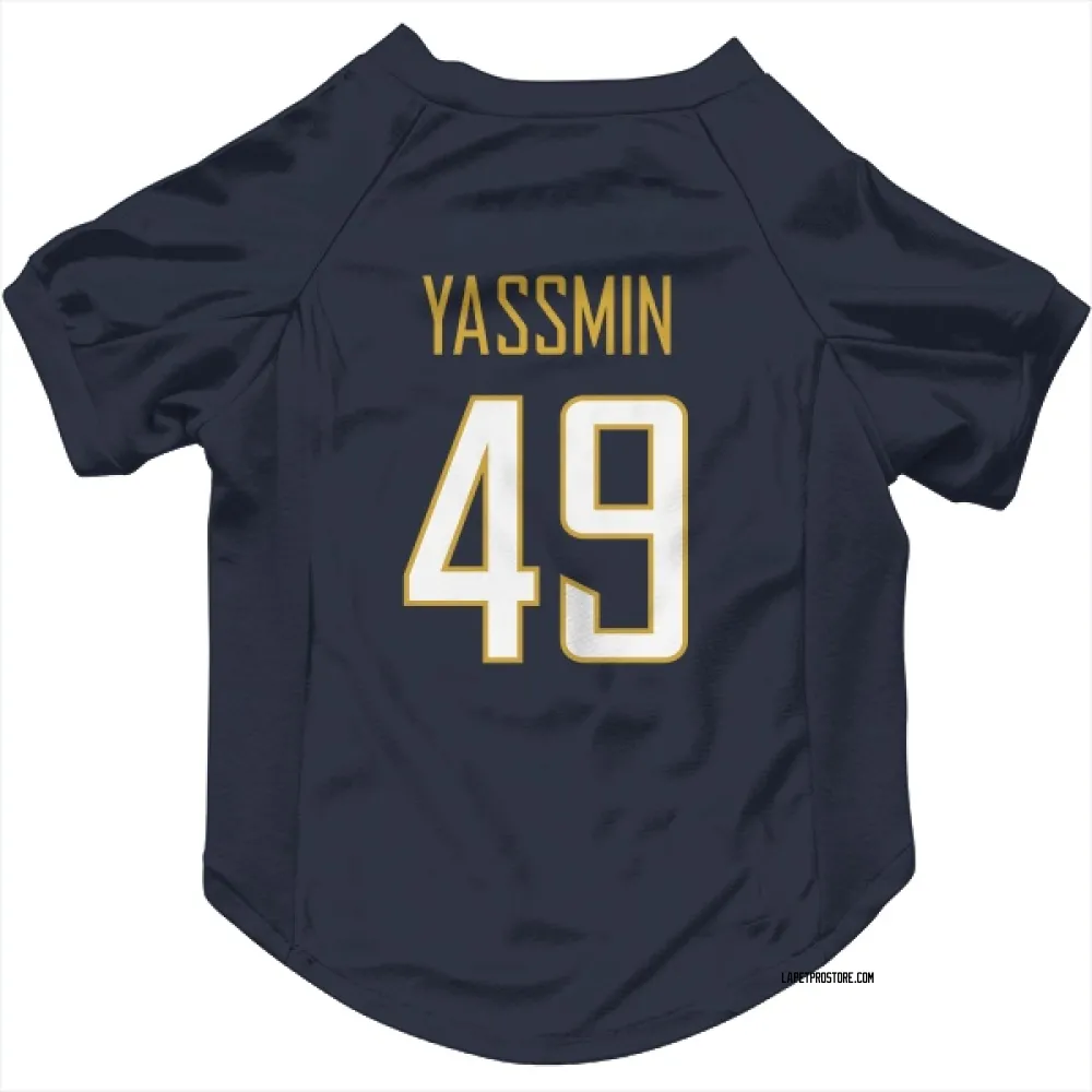 Los Angeles Chargers Thomas Yassmin Navy Pet Jersey for Dog & Cat