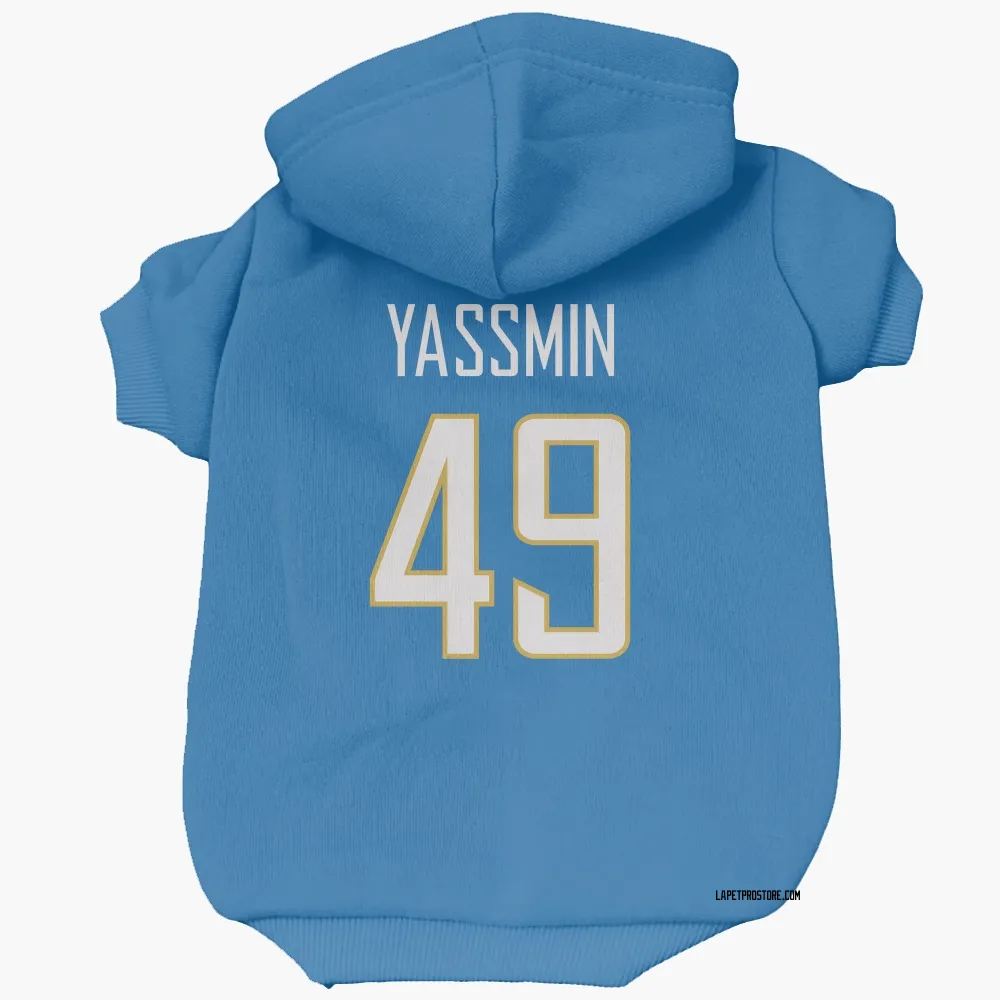 Los Angeles Chargers Thomas Yassmin Powder Blue Pet Hoodie for Dog & Cat