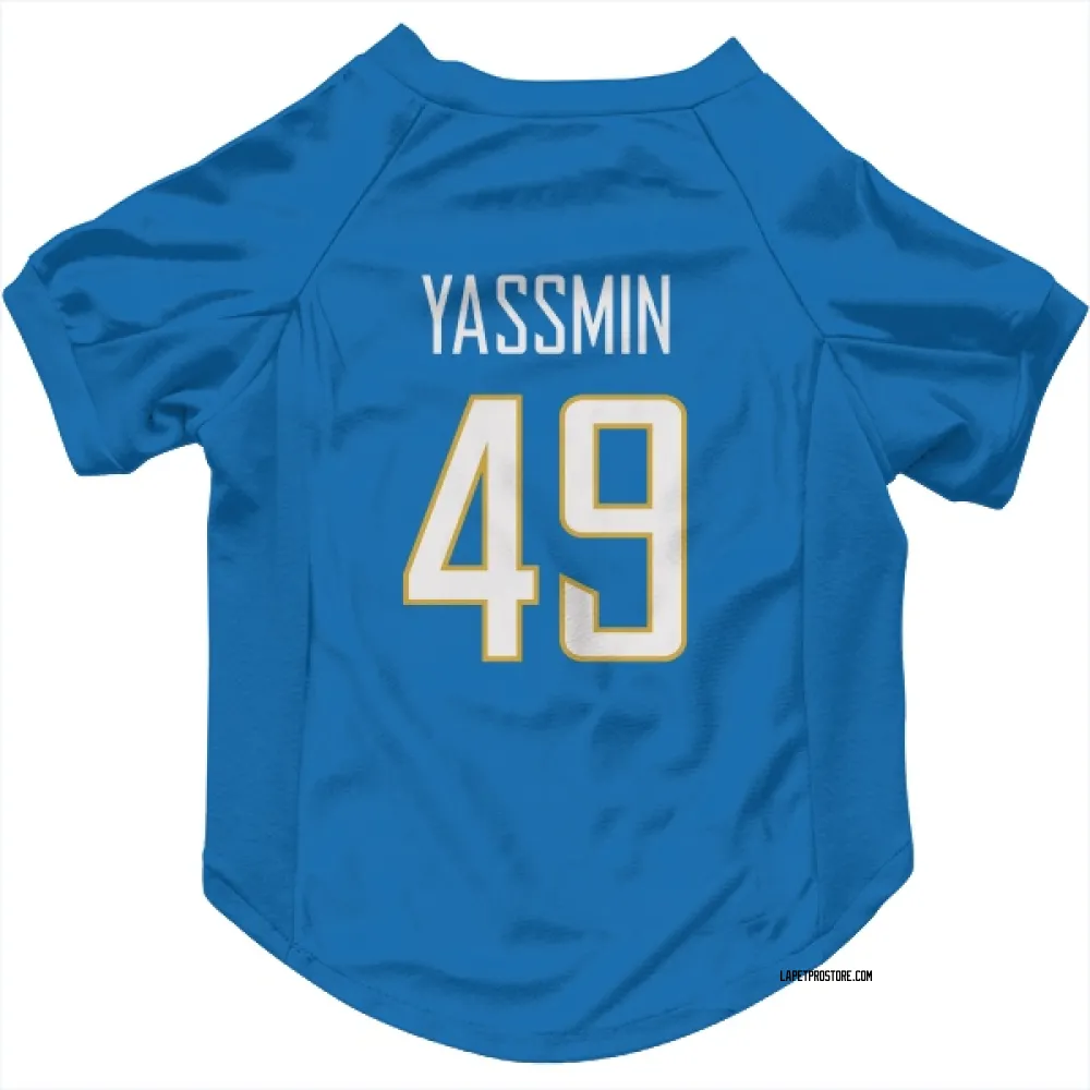 Los Angeles Chargers Thomas Yassmin Powder Blue Pet Jersey for Dog & Cat