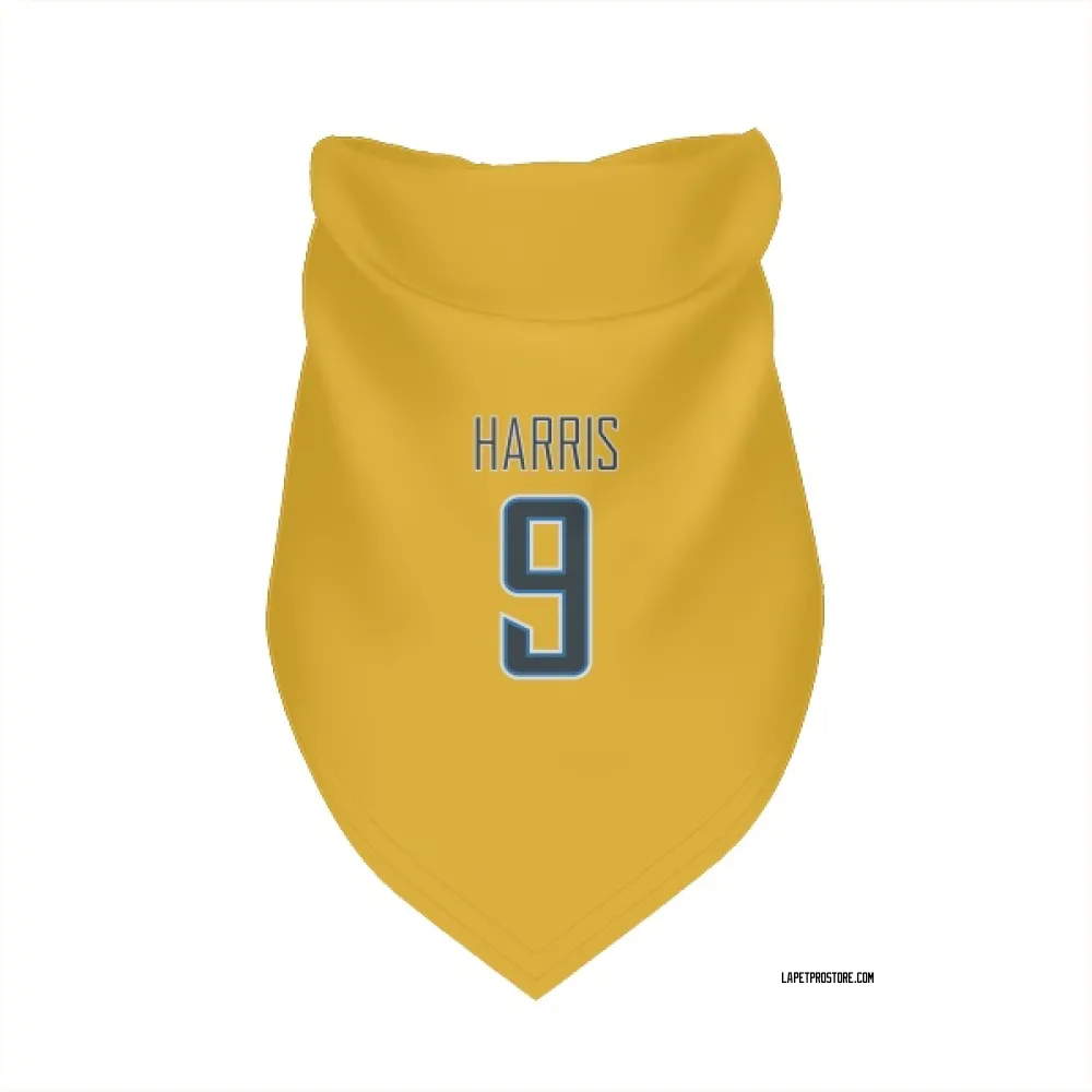 Los Angeles Chargers Tre' Harris Gold Pet Bandana for Dog & Cat