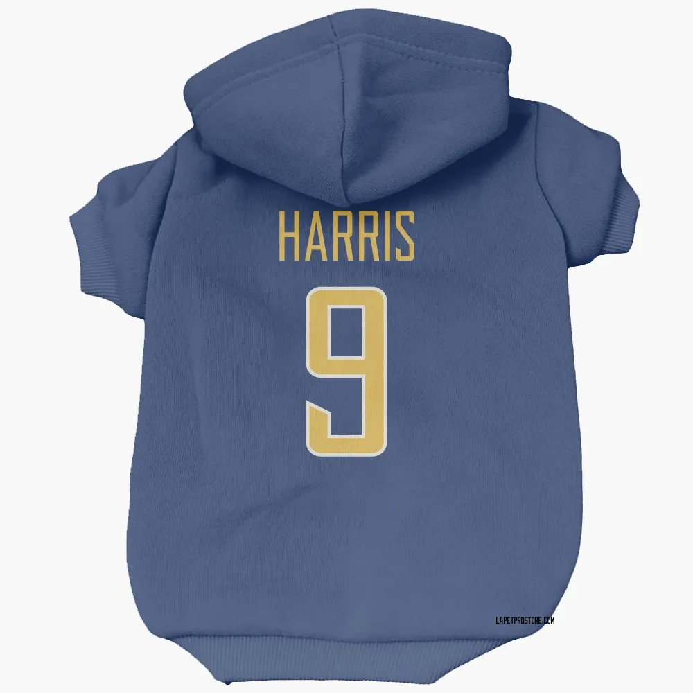 Los Angeles Chargers Tre' Harris Royal Gold Pet Hoodie for Dog & Cat