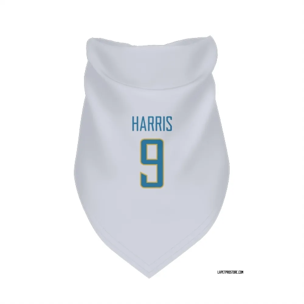 Los Angeles Chargers Tre' Harris White Pet Bandana for Dog & Cat