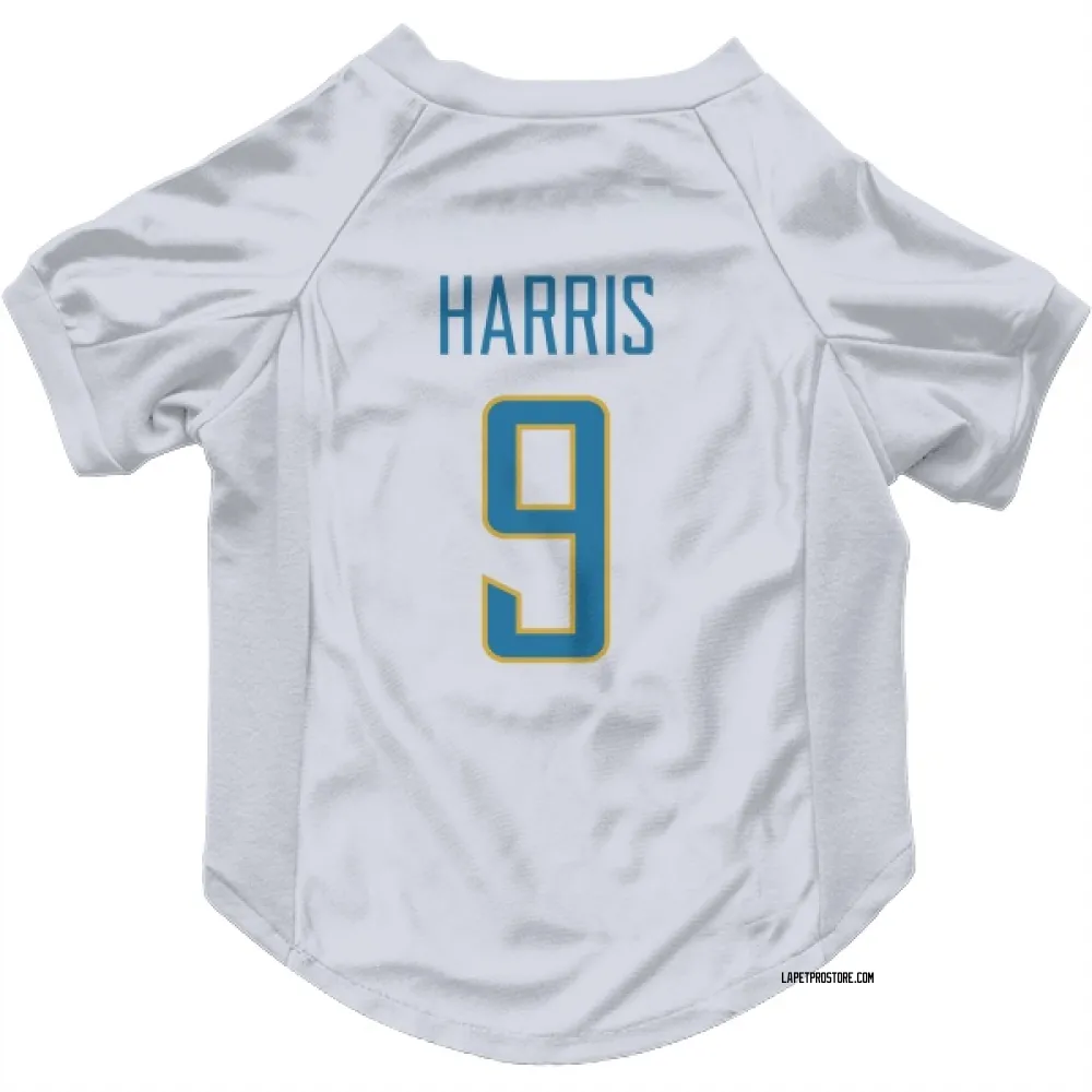 Los Angeles Chargers Tre' Harris White Pet Jersey for Dog & Cat
