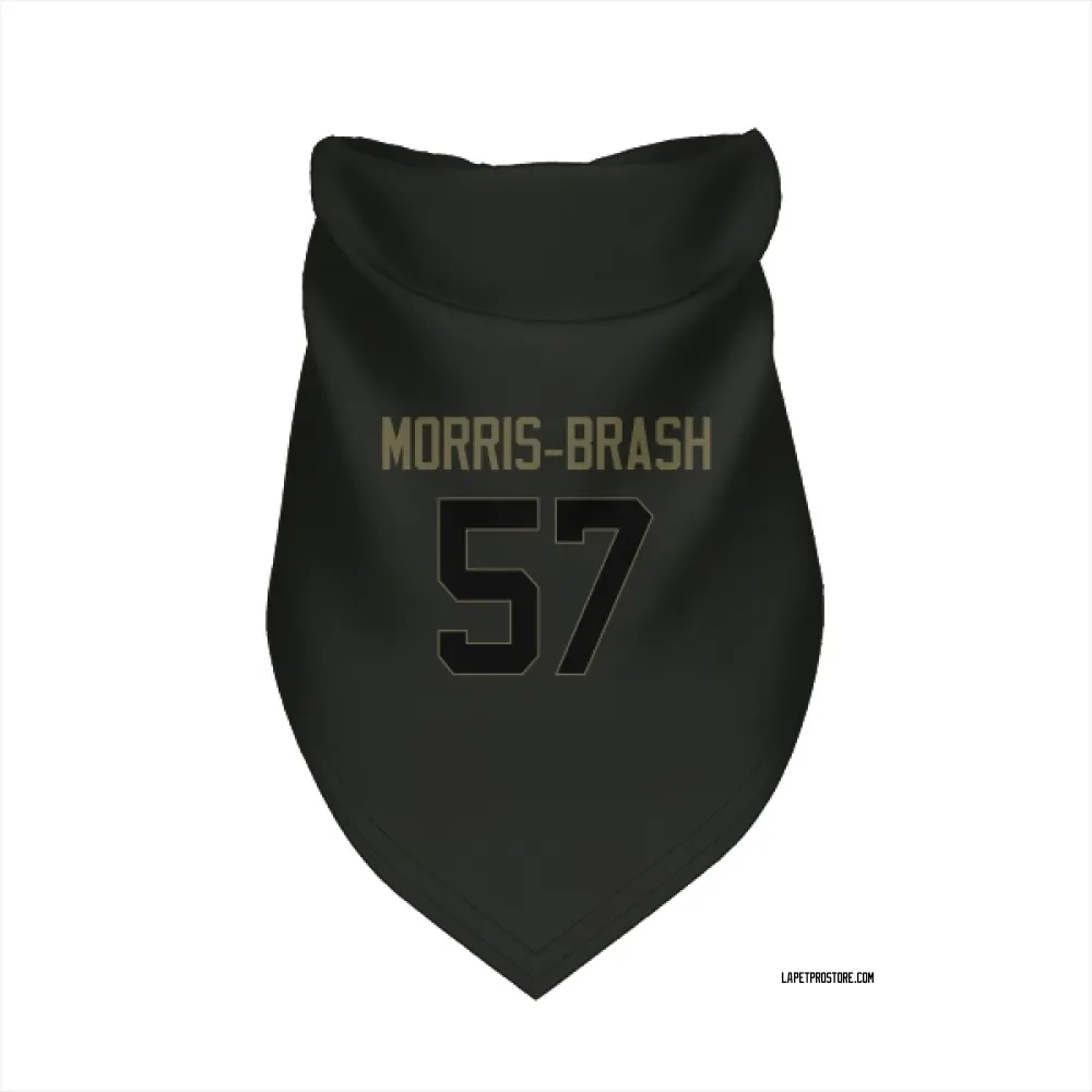 Los Angeles Chargers Tre'Mon Morris-Brash Black Service Pet Bandana for Dog & Cat
