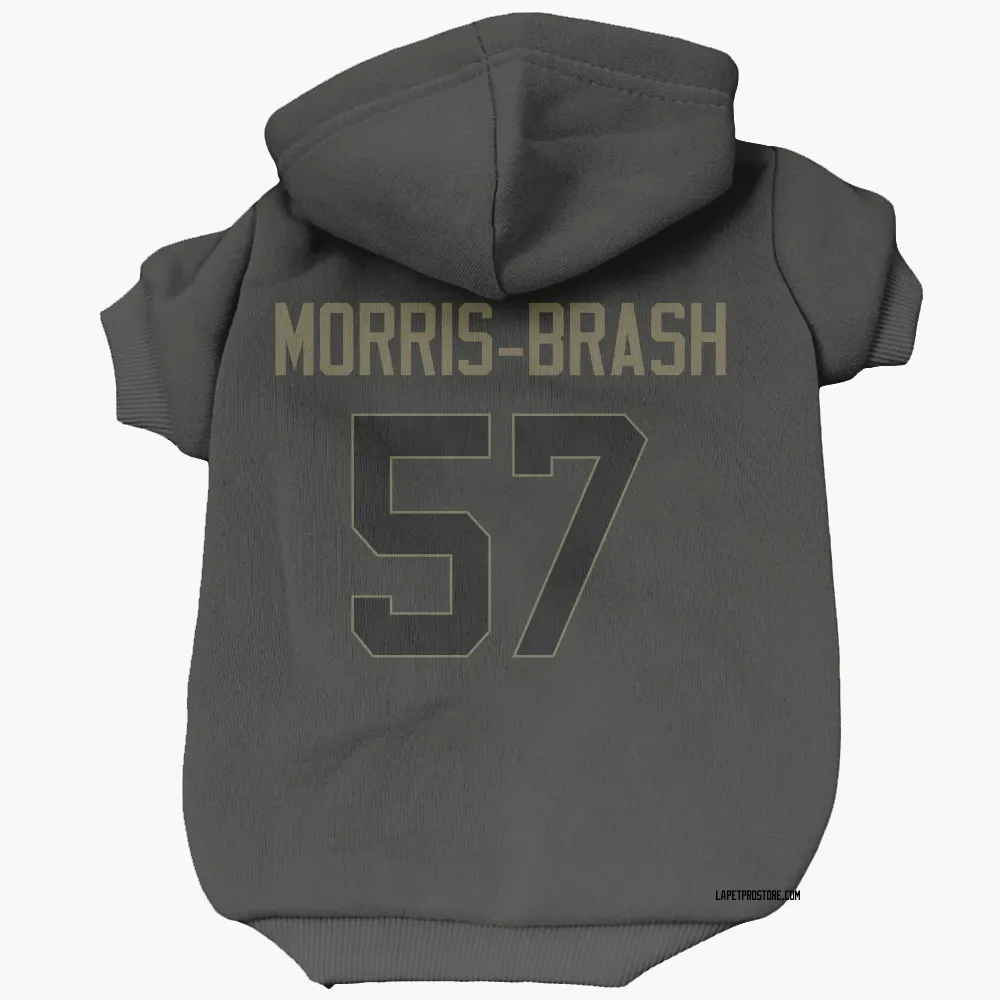 Los Angeles Chargers Tre'Mon Morris-Brash Black Service Pet Hoodie for Dog & Cat