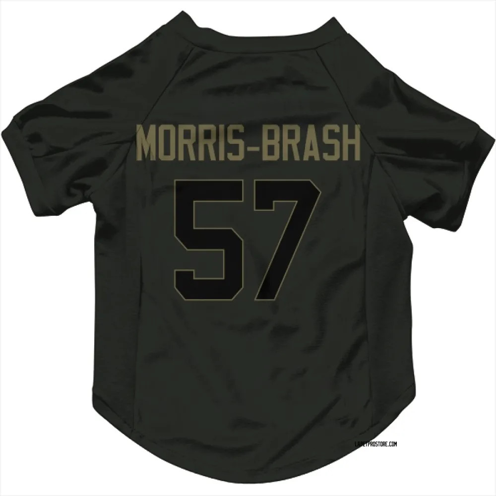 Los Angeles Chargers Tre'Mon Morris-Brash Black Service Pet Jersey for Dog & Cat