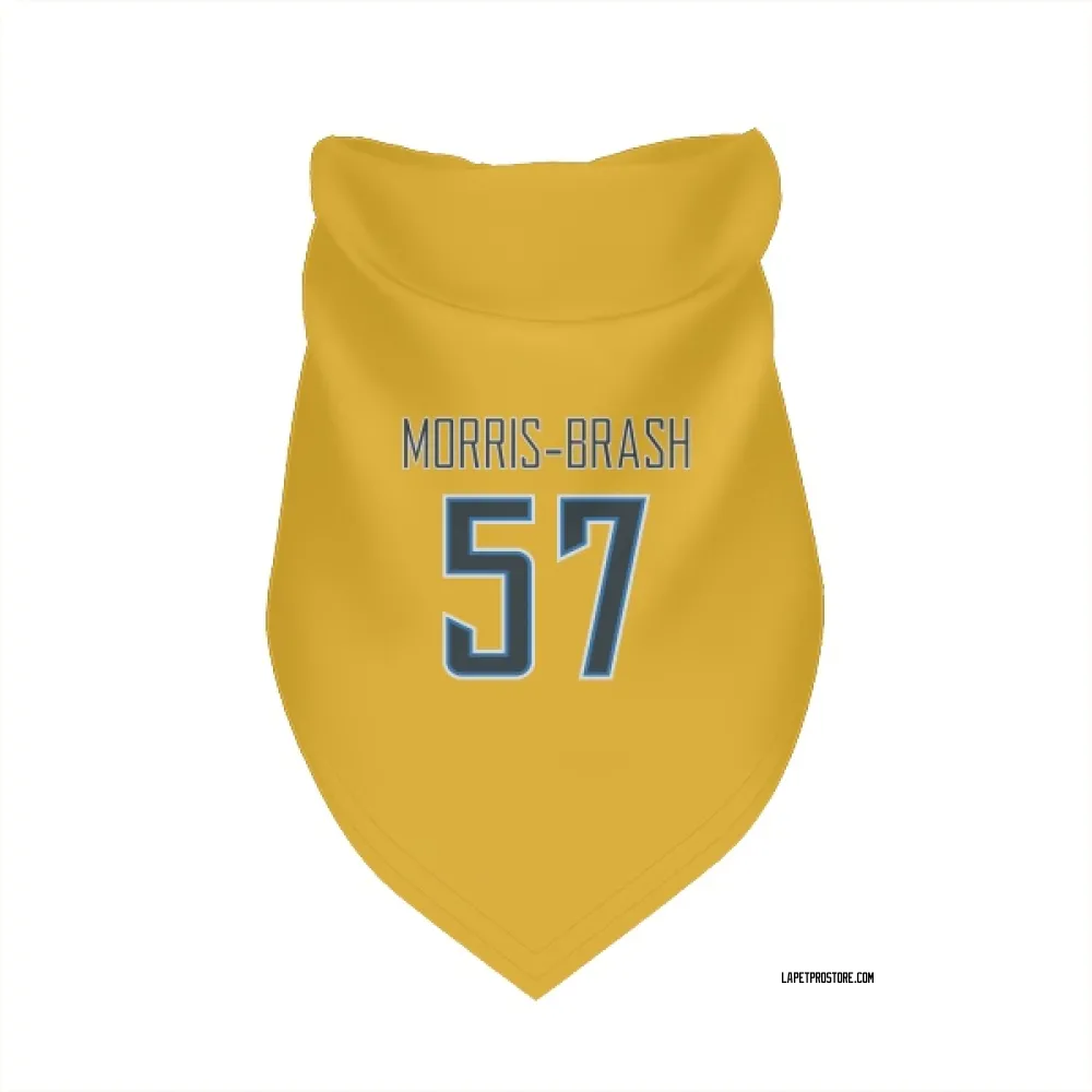 Los Angeles Chargers Tre'Mon Morris-Brash Gold Pet Bandana for Dog & Cat