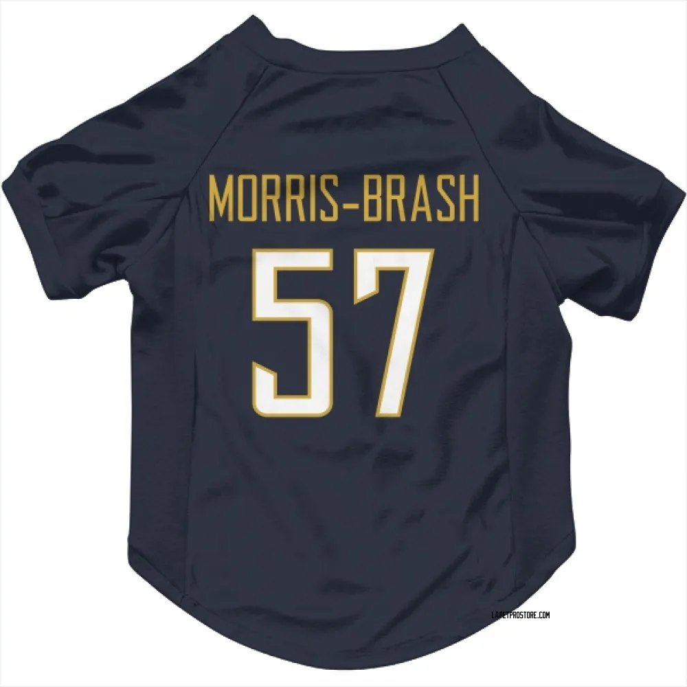Los Angeles Chargers Tre'Mon Morris-Brash Navy Pet Jersey for Dog & Cat