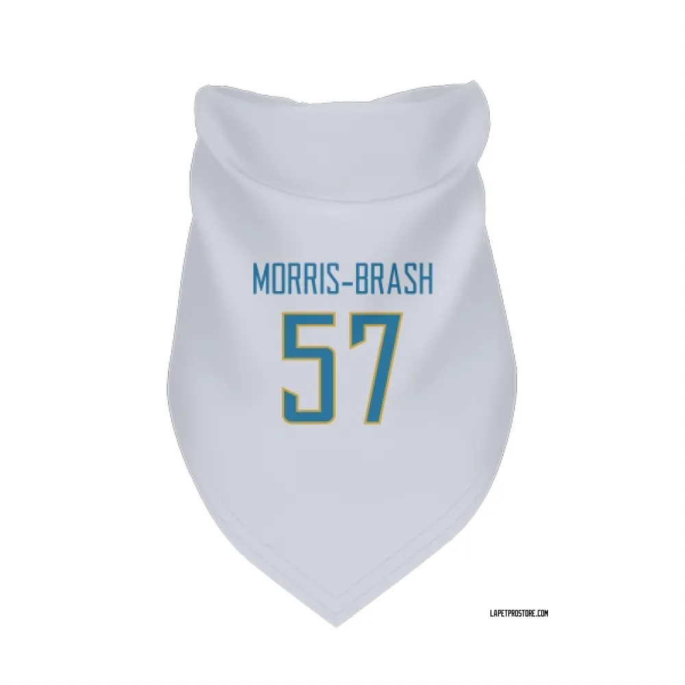 Los Angeles Chargers Tre'Mon Morris-Brash White Pet Bandana for Dog & Cat