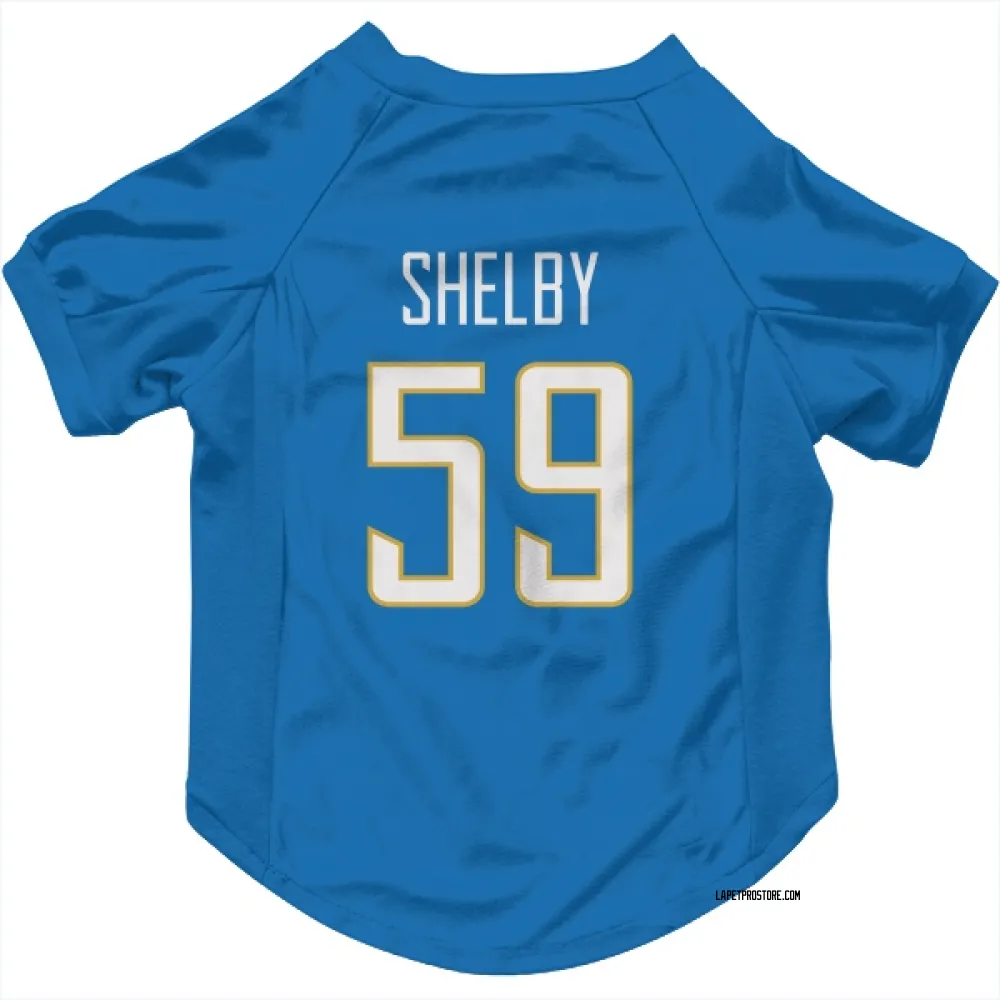 Los Angeles Chargers Ty Shelby Powder Blue Pet Jersey for Dog & Cat