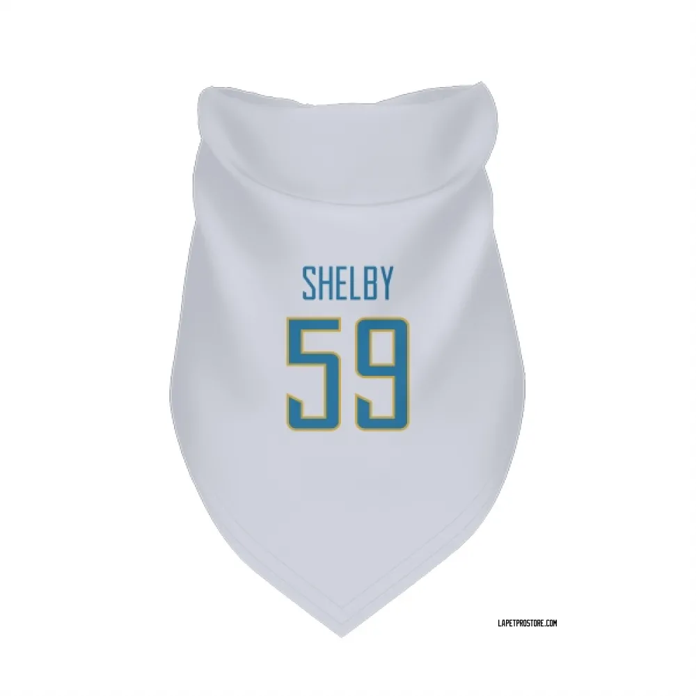 Los Angeles Chargers Ty Shelby White Pet Bandana for Dog & Cat