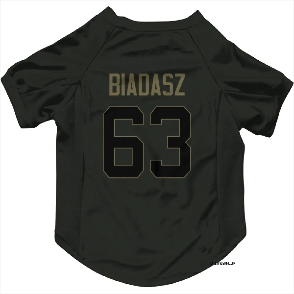 Los Angeles Chargers Tyler Biadasz Black Service Pet Jersey for Dog & Cat