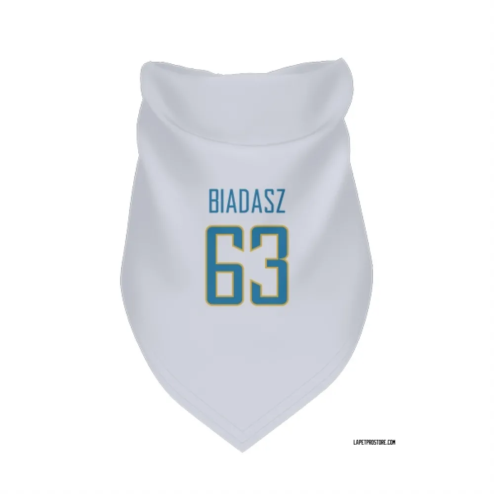 Los Angeles Chargers Tyler Biadasz White Pet Bandana for Dog & Cat