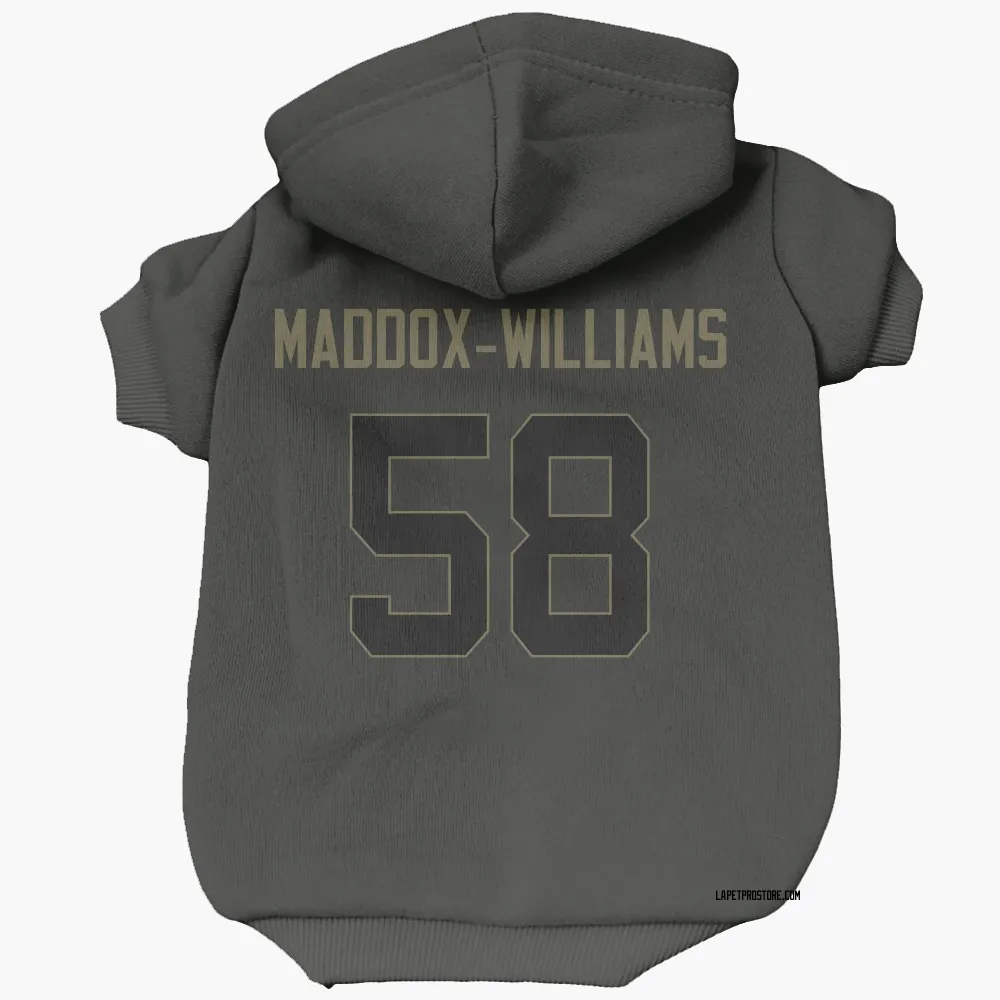 Los Angeles Chargers Tyreek Maddox-Williams Black Service Pet Hoodie for Dog & Cat