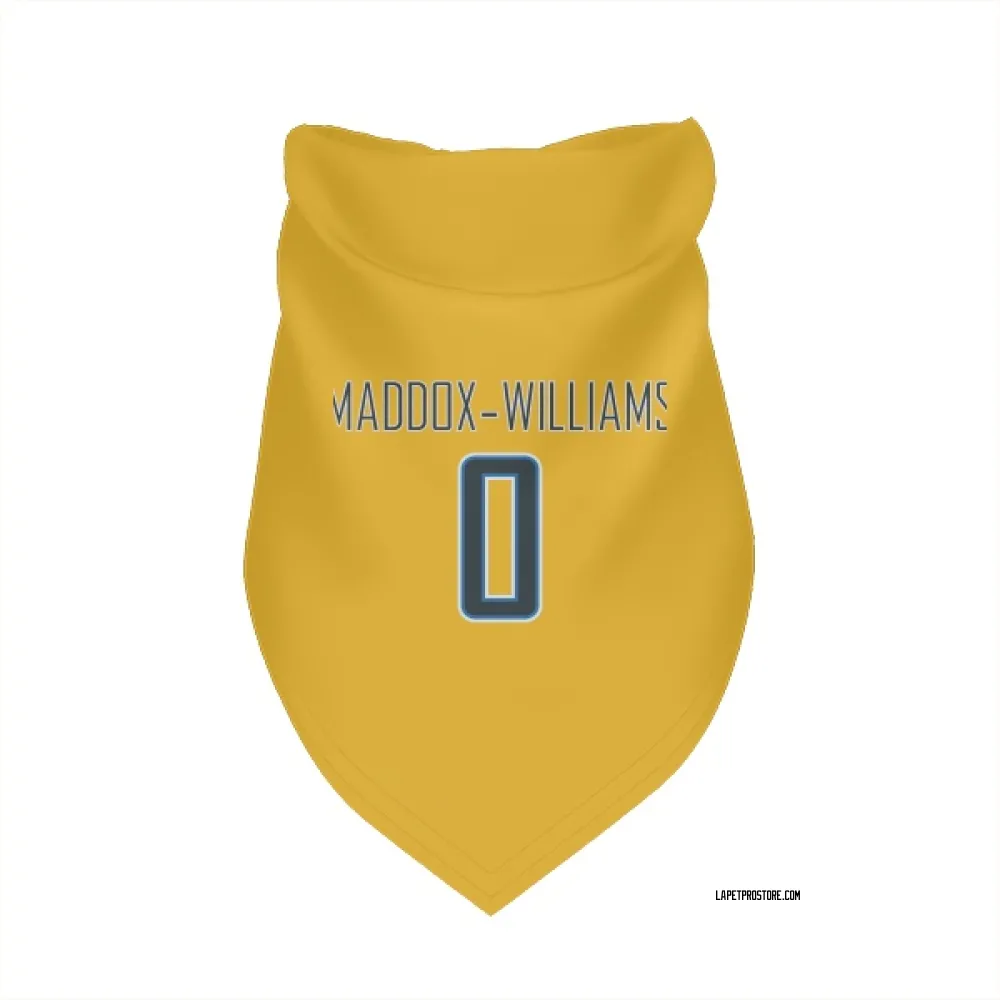 Los Angeles Chargers Tyreek Maddox-Williams Gold Pet Bandana for Dog & Cat