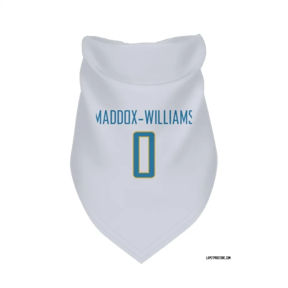 Los Angeles Chargers Tyreek Maddox-Williams White Pet Bandana for Dog & Cat
