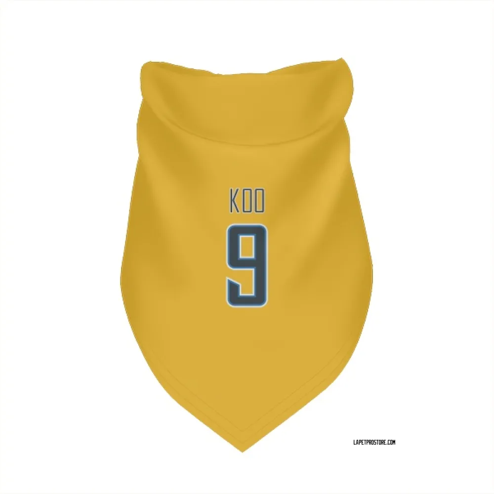Los Angeles Chargers Younghoe Koo Gold Pet Bandana for Dog & Cat