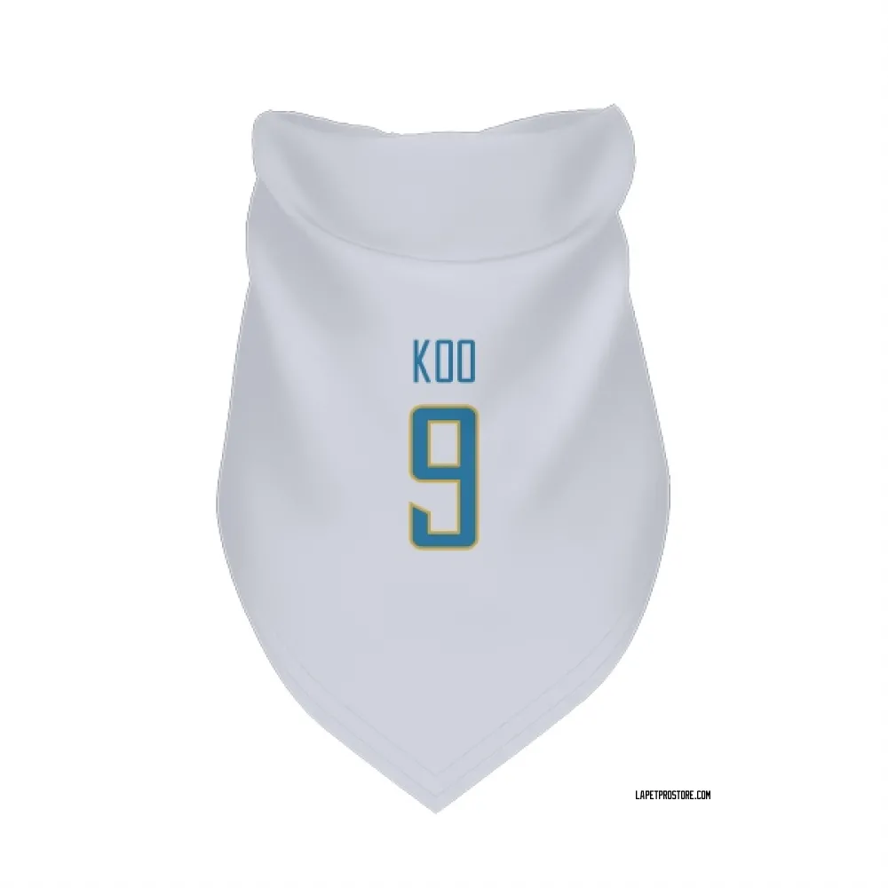 Los Angeles Chargers Younghoe Koo White Pet Bandana for Dog & Cat